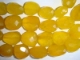 Faceted Chalcy Yellow Tumble Faceted Chalcy Yellow Tumble