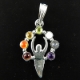 7 Chakra Stone Metal Pendant 7 Chakra Stone Metal Pendant