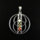 7 Chakra Stone Metal Pendant 7 Chakra Stone Metal Pendant