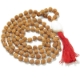 5 Face Rudraksha Mala with gemstone pendant Rudraksha Mala with White Agate Pendant