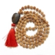 5 Face Rudraksha Mala with gemstone pendant Rudraksha Mala with Smoky Quartz Pendant