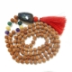 5 Face Rudraksha Mala with gemstone pendant Rudraksha Mala with Lapis Lazuli Pendant