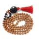 5 Face Rudraksha Mala with gemstone pendant Rudraksha Mala with Black Tourmaline Pendant