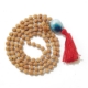 5 Face Rudraksha Mala with gemstone pendant Rudraksha Mala with Blue Onyx Pendant