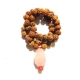 Show details for 5 Mukhi (Face) Rudraksha Mala with Faceted Rose Quartz Tumble Pendant Picture of 5 Mukhi (Face) Rudraksha Mala with Faceted Rose Quartz Tumble Pendant