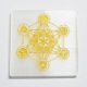 Selenite recharging plate Selenite Plate with metatron's cube