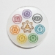Selenite recharging plate Selenite Plate with 7 Chakra Mantra